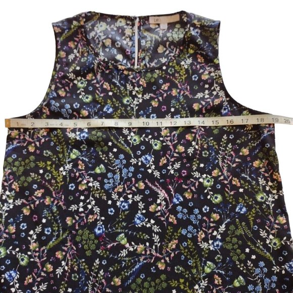DR2 Top Womens Small Sleeveless Floral Keyhole Neck - Picture 4 of 11